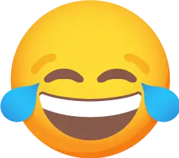 Autocollant Emoji pleure de rire