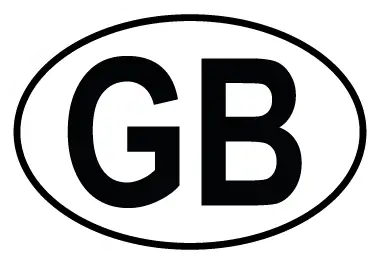 Grande-Bretagne GB Voiture Pare-Choc Logo Badge Autocollant Noir Finition  Chrome