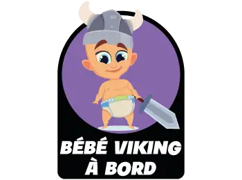 Autocollant bébé viking à bord