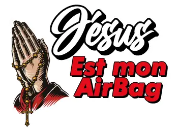 Sticker Jésus Est Mon AirBag