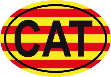 Sticker CAT avec drapeau catalan
