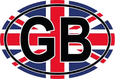 Sticker GB avec drapeau