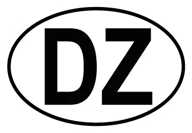 Autocollant DZ - Code Pays Algérie