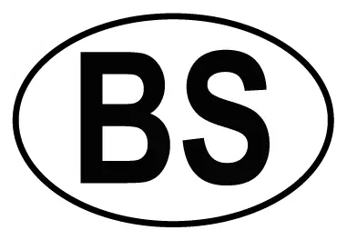 Autocollant BS - Code Pays Bahamas