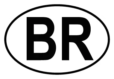 Autocollant BR - Code Pays Brésil