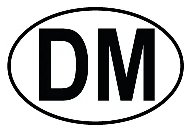 Autocollant DM - Code Pays Dominique
