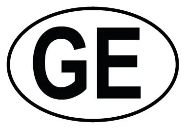 Autocollant GE - Code Pays Géorgie