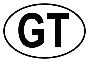 Autocollant GT - Code Pays Guatemala