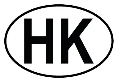 Autocollant HK - Code Pays Hong Kong