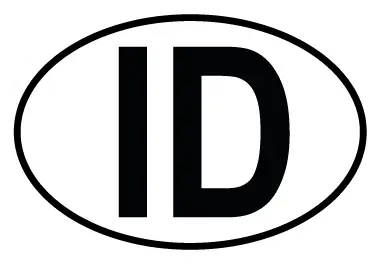 Autocollant ID - Code Pays Indonésie