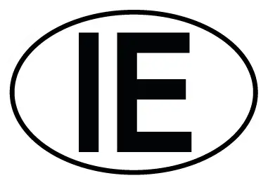 Autocollant IE - Code Pays Irlande