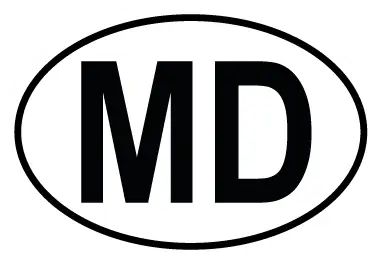 Autocollant MD - Code Pays Moldavie