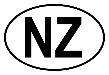 Autocollant NZ - Code Pays Nouvelle-Zélande