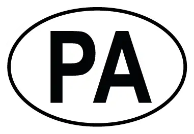 Autocollant PA - Code Pays Panama