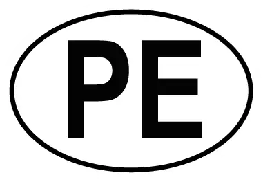 Autocollant PE - Code Pays Pérou