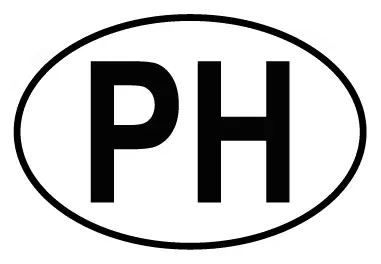 Autocollant PH - Code Pays Philippines