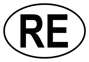 Autocollant RE - Code Pays La Réunion