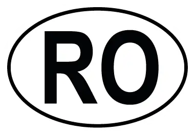 Autocollant RO - Code Pays Roumanie