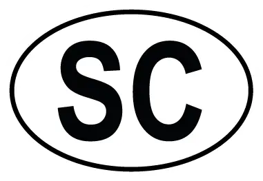 Autocollant SC - Code Pays Seychelles