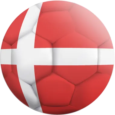 Autocollant Ballon De Foot Danemark