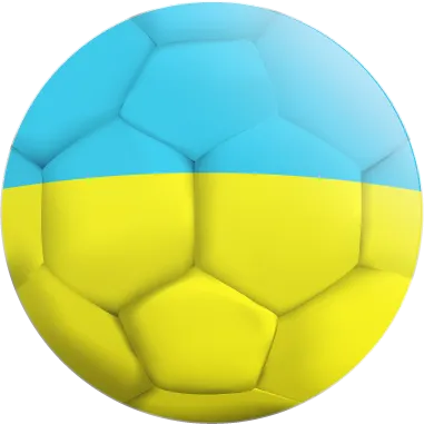 Autocollant Ballon De Foot Ukraine