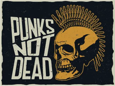 Autocollant Punks not dead