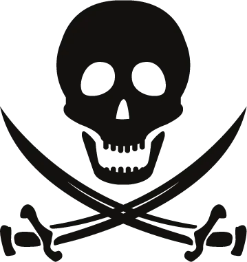 Autocollant Logo Piraterie