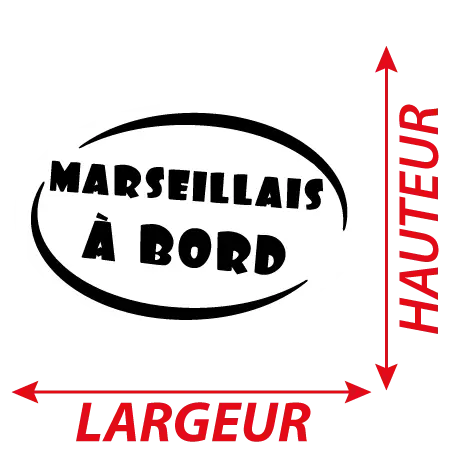Détail Sticker Marseillais à Bord