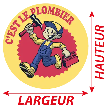 Détail Autocollant c'est le plombier