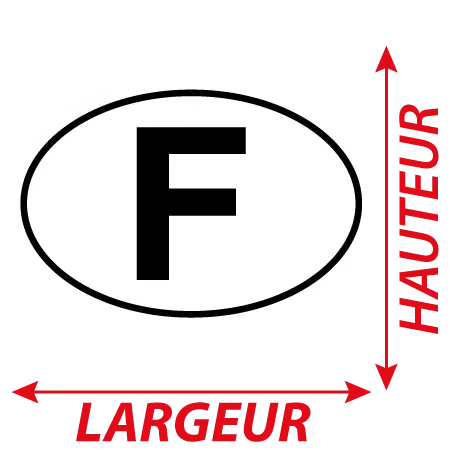 Détail Autocollant F - Code Pays France