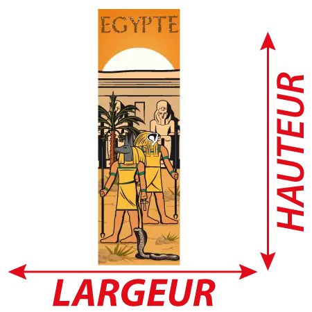 Détail Autocollant Bandeau divinité égyptienne Anubis