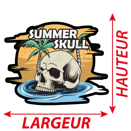 Détail Autocollant Summer Skull