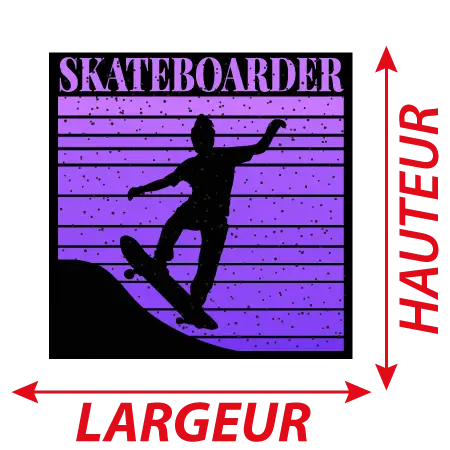 Détail Autocollant Skateboarder