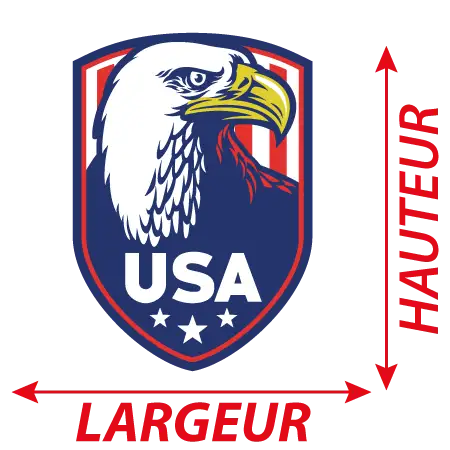 Détail Autocollant Logo USA Aigle