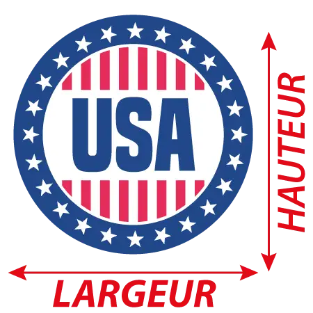 Détail Autocollant Logo USA