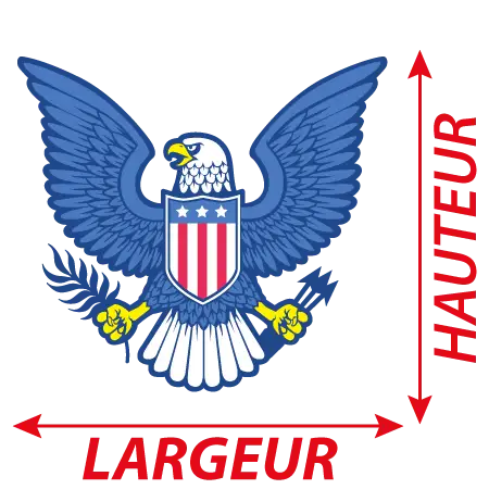 Détail Autocollant Logo Aigle USA