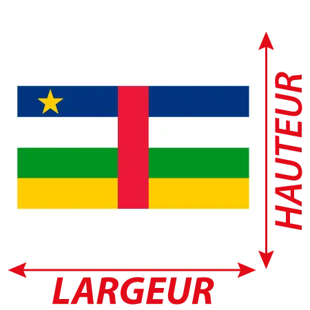 Détail Autocollant Drapeau République Centrafricaine