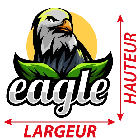 Détail Autocollant Eagle logo