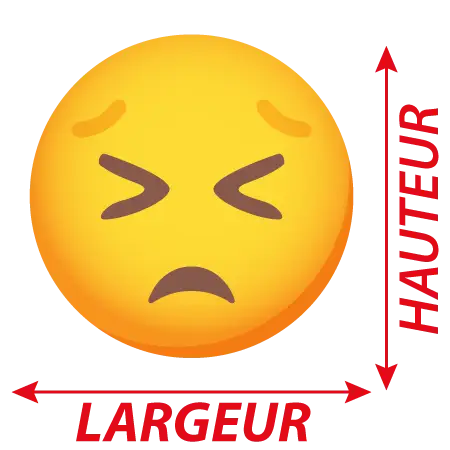 Détail Autocollant Emoji en colère
