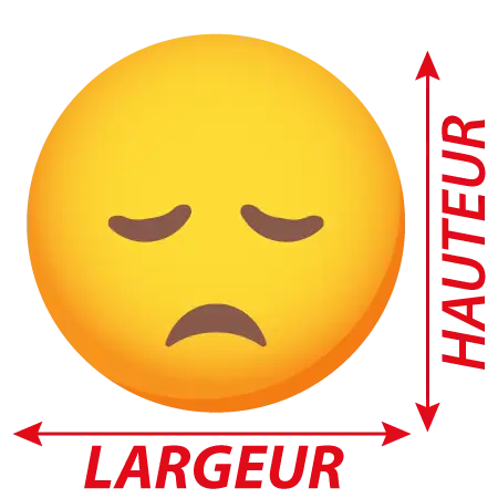 Détail Autocollant Emoji déçu
