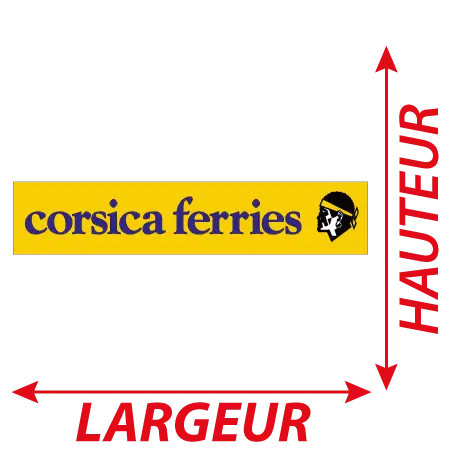 Détail Autocollant Corsica ferry