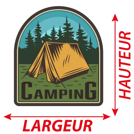 Détail Autocollant Camping  - Tente