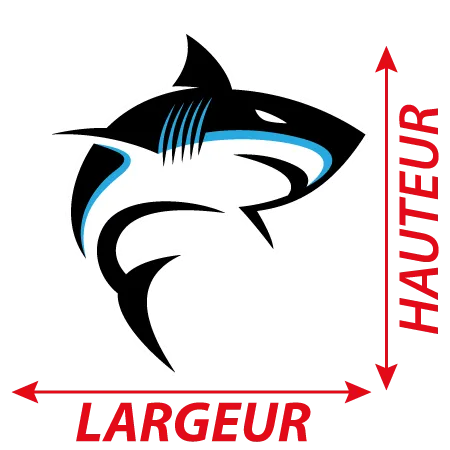 Détail Autocollant Requin Enragé