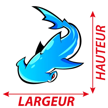 Détail Autocollant Requin Marteau