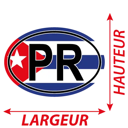 Détail Sticker PR avec drapeau