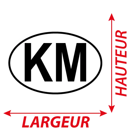 Détail Autocollant 	KM - Code Pays Comores