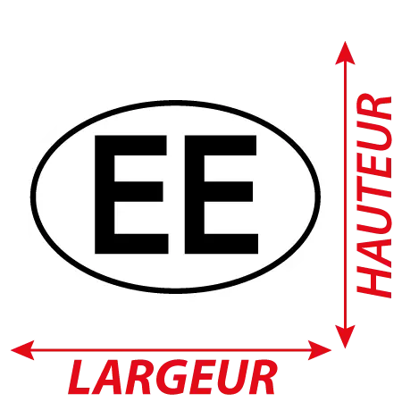 Détail Autocollant EE - Code Pays Estonie