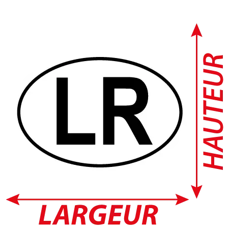 Détail Autocollant LR - Code Pays Liberia
