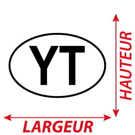 Détail Autocollant YT - Code Pays Mayotte