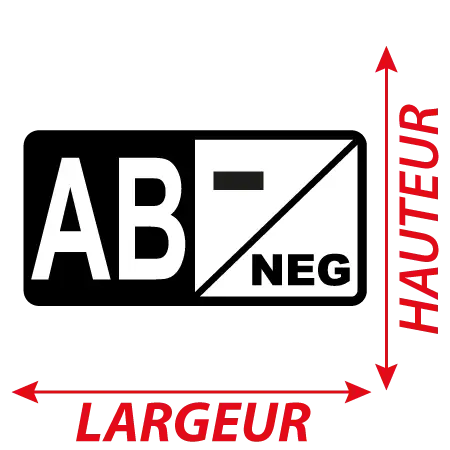 Détail Autocollant Groupe Sanguin AB-